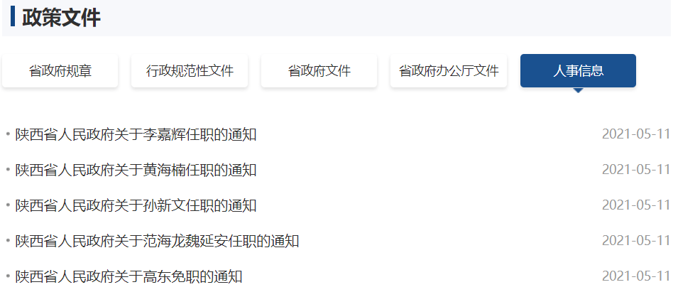 陜西最新人事任免動(dòng)態(tài)概覽