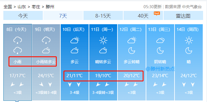 滕州天氣預(yù)報(bào)更新